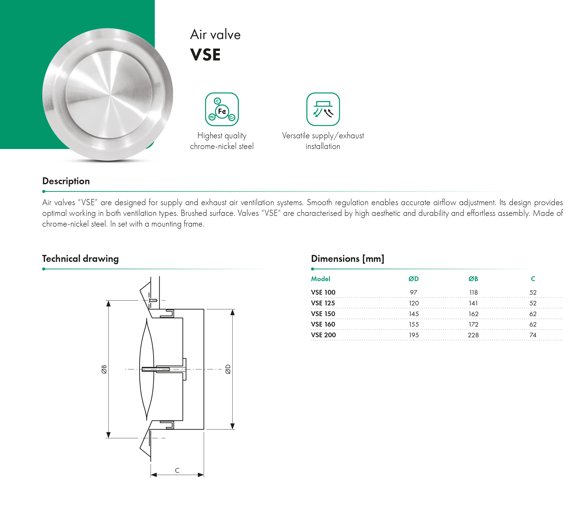 Air valve VSE HAVACO