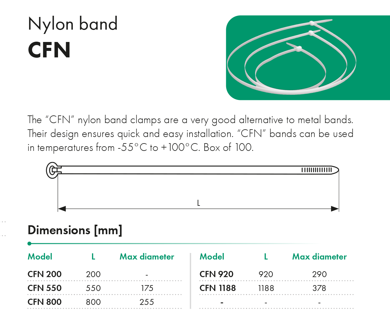 Nylon band CFN Havaco catalogue card